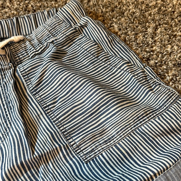Blue and White Striped drawstring shorts. - Picture 2 of 3